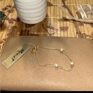 NWT Monet Gold Bracelet with Crystal Accents